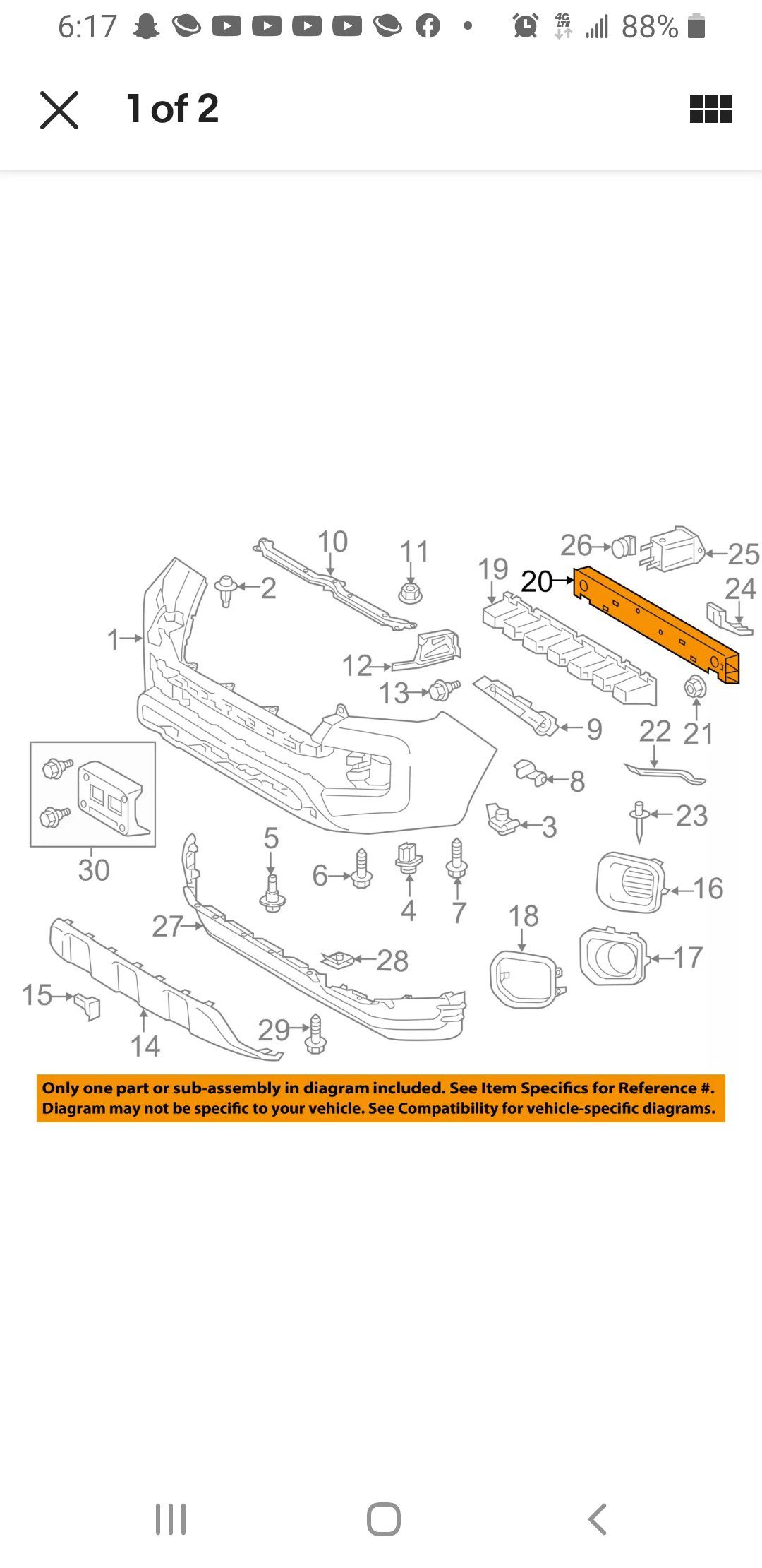 16-20 toyota tacoma reinforcement and brackets