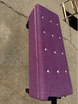 Fabric Storage Ottoman Bench