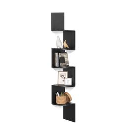 Wall Mounted Corner Shelf, Black 