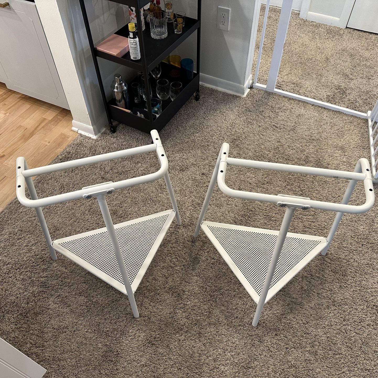 2 IKEA Tillslag desk legs - Trestle White Metal for Sale in