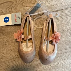 New Pink Sparkle Ballet Flats Toddler Girls Size 7 