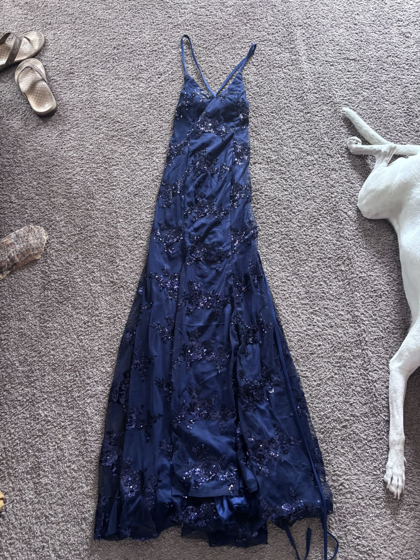 Navy blue prom dress