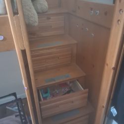 Kids Bunk Bed With Storage And Desk Space 