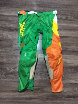 Thor Pulse Air MX Motocross Pants Green/Orange/White Men's Size 36
