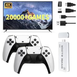 Wireless Retro Game Console,20000+ Classic Games Retro Game Stick Plug & Play,Dual