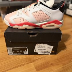 Jordan 6 Retro Low “Atmosphere” Size 7Y Brand New  