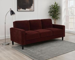 🧡 New Rust Fabric Transitional Sofa