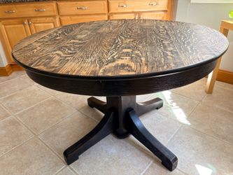 Refinished oak dining table