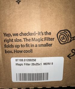 Magic Filter 20x25x1 MERV 8 New
