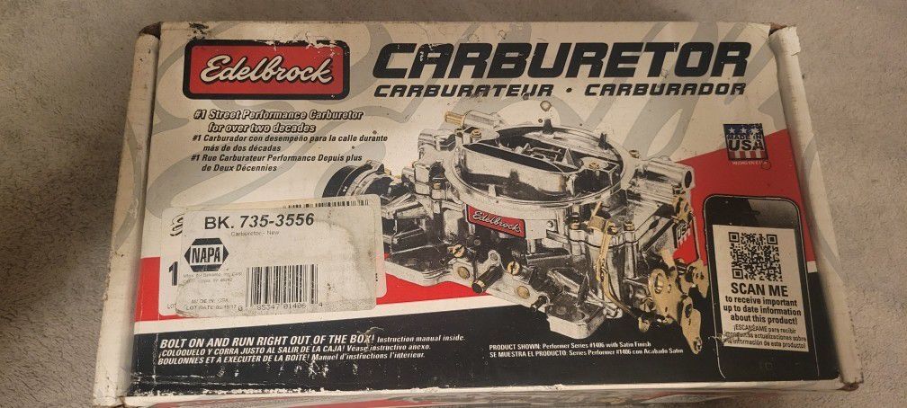 Edelbrock Carburetor model bk(contact info removed)