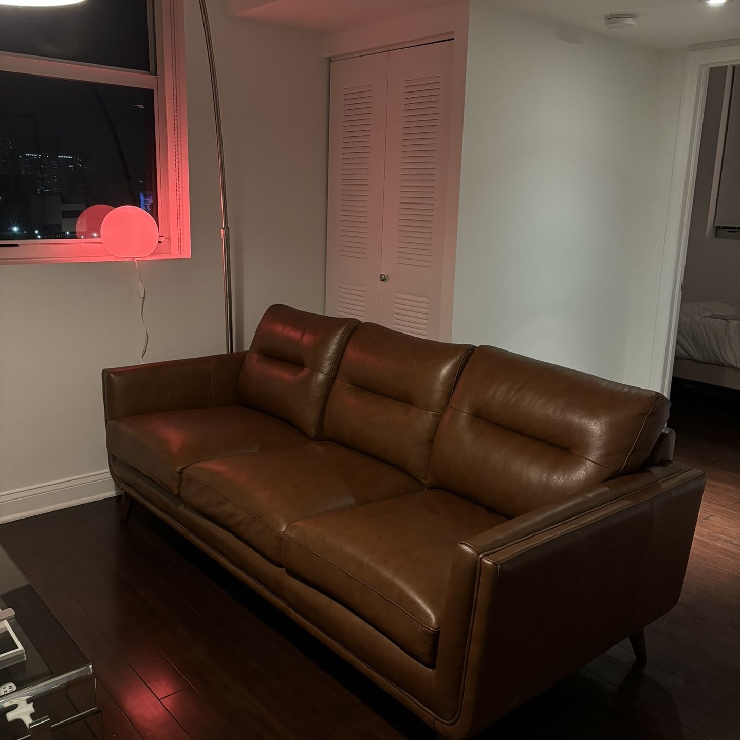 Brown Leather Couch