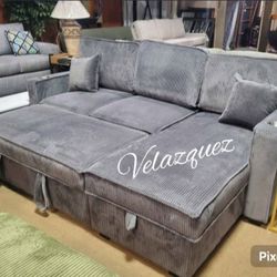 ✅️✅️Gray  Convertible Sectional W/ Cup Holder & W/ USB Port✅️✅️