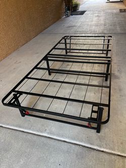 Black Metal Folding Bed Frame