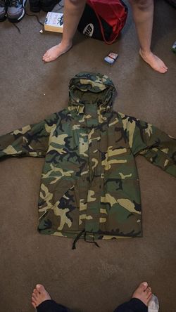 Woodland Camo Hooded Military Jacket