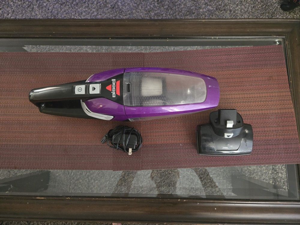 Bissell Pet Hair Eraser Lithium Ion Cordless Hand Vacuum Purple Model 2390A