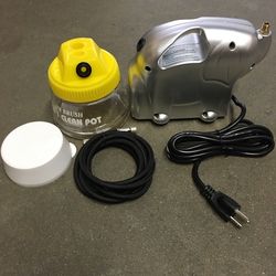 New in box $30 mini airbrush compressor with glass cleaning pot air hose