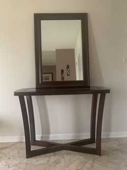 High Quality Wooden Entrance Table with Mirror