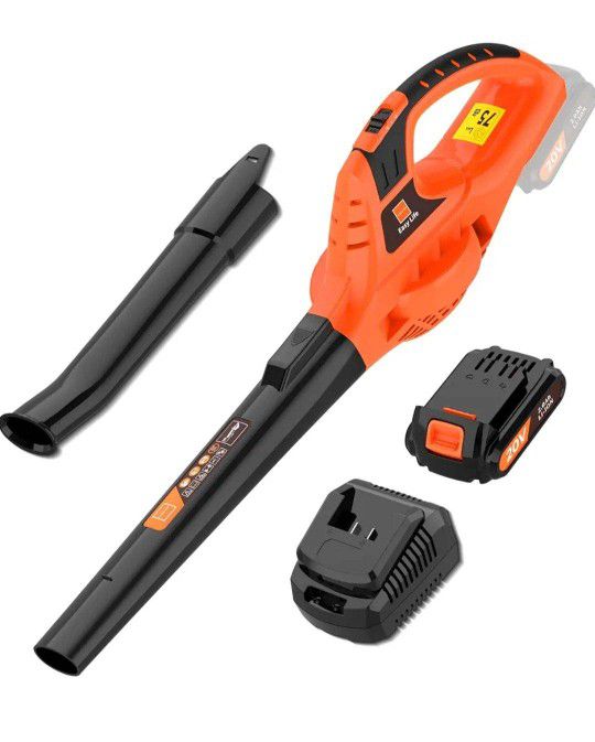 Leaf Blower Cordless,21V Handheld Electric Leaf Blower with Battery and Charger, 