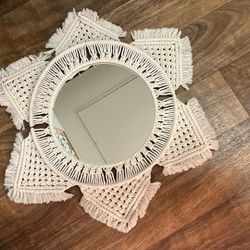 Boho Macrame Wall Mirror