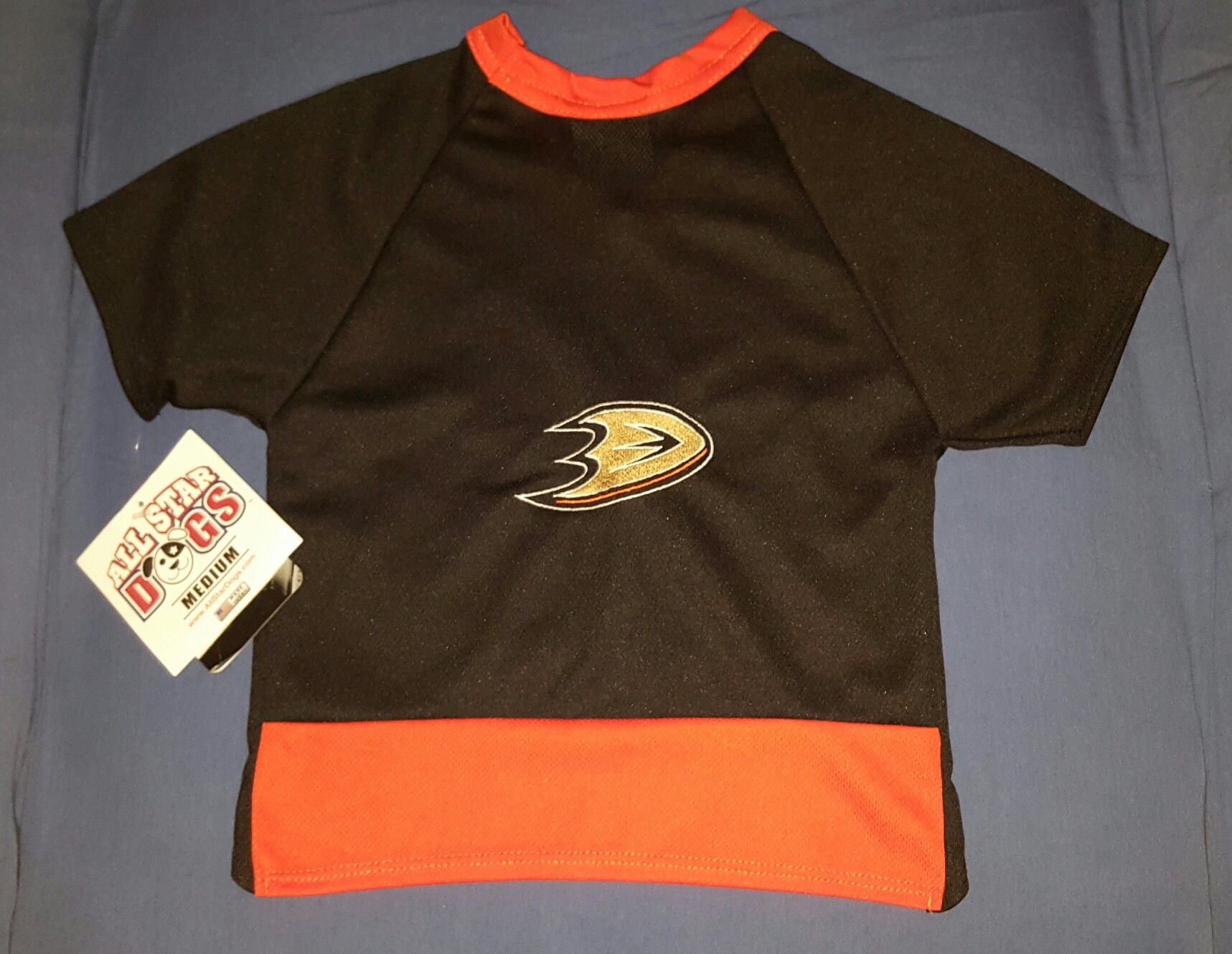 New With Tags All Star Dogs 🎃 Halloween 🎃 Costume Anaheim Mighty Ducks Hockey Jersey