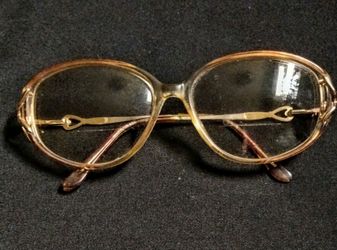 Vintage Gloria Vanderbilt Eyeglass Frames 1980s Italy Gold Twisted Wire b140mm