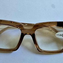 OPRAH STYLE TRENDSETTER NEW +1.00 PRESBYOTIC NON GLARE READER GLASSES