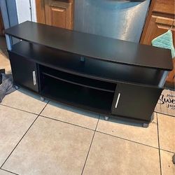 Modern Black TV Stand Entertainment Center (47" Wide)