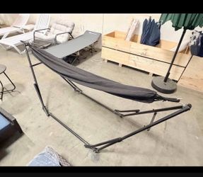 New 2 in 1 Hammock / Chair with Stand Outdoor Patio Swing Chair Camping Portable Heavy