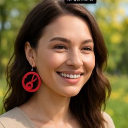 *** Glamour yourself with Dangling Silhouette Wooden Bunny Rarrings****