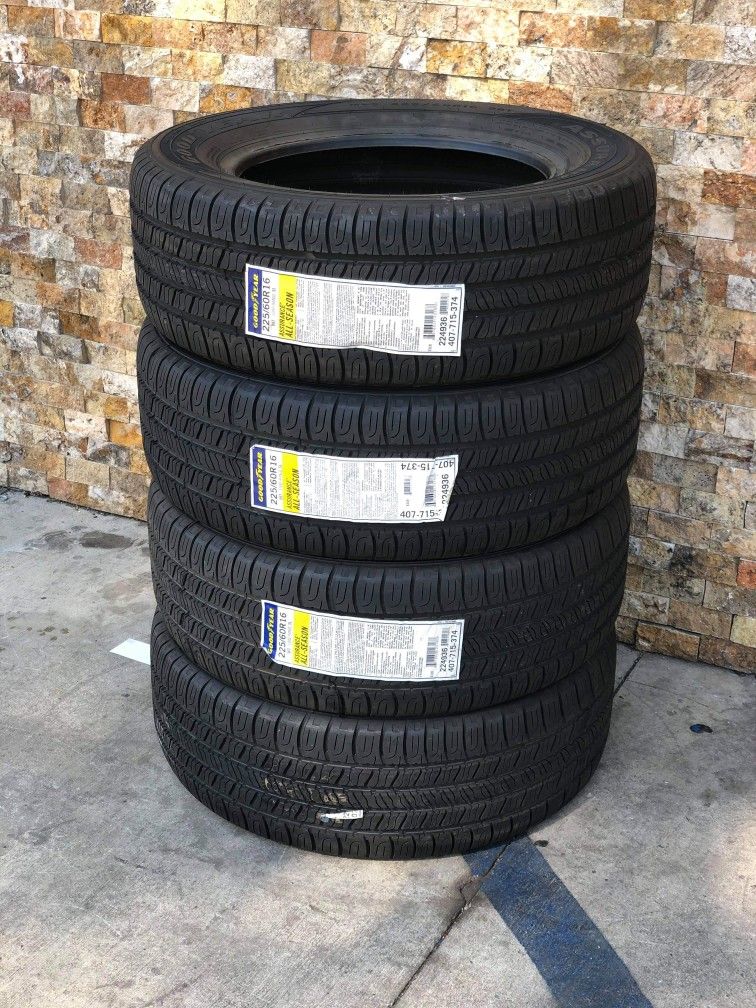225/60r16 Goodyear Assurance All Season Set of New Tires Set de Llantas Nuevas