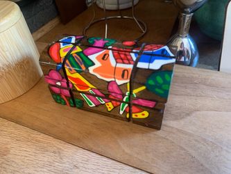 Colorful Wooden Trinket Box