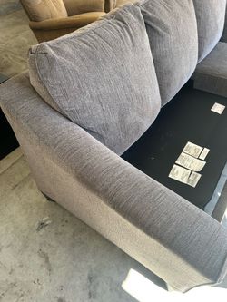 Gray Fabric Upholstered Sofa with pullout full size bed