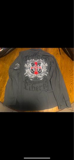 Mens Y2K southpole longsleeve button up shirt