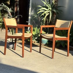 Danish Modern MCM Vintage Mid Century Arm Office Dining Side Chair Solid Rosewood 