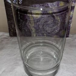 Glass Vase Clear 10” High Round Bulb Vase