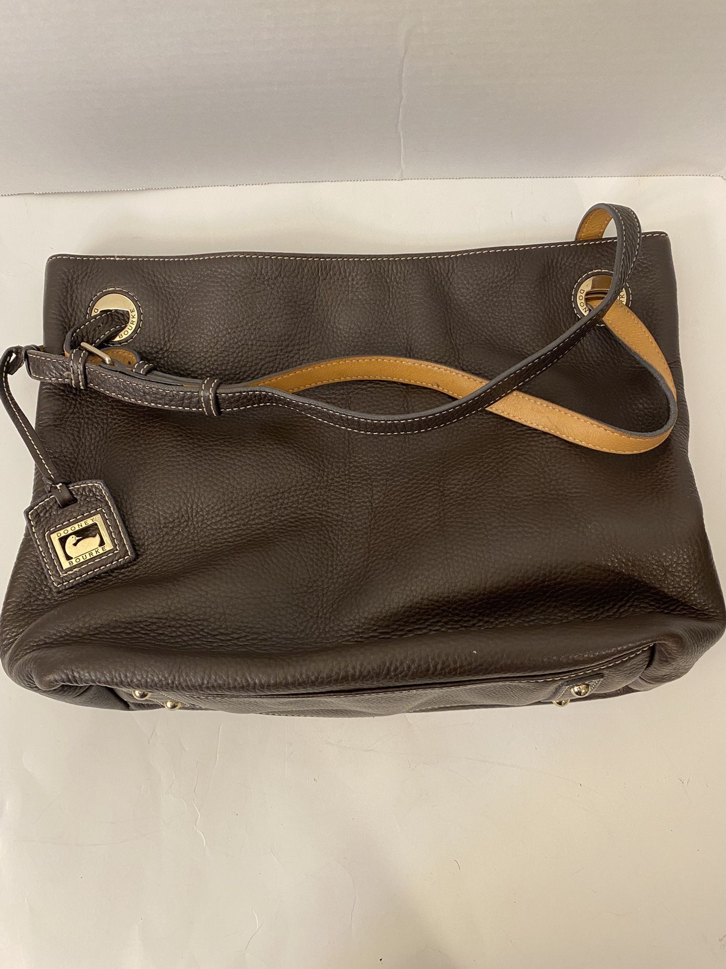 Dooney & Bourke Hobo Bag Pebbled Leather Purse Pink Lining; READ DESCRIPTION