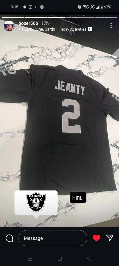 RAIDERS JERSEY AVAILABLE - MEN & YOUTH - NEW WITH TAGS - ASHTON JEANTY & MORE