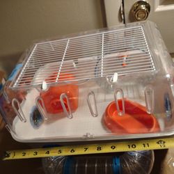 Hamster / Gerbil Habitat With Wheel Feeding Dish House And Tube