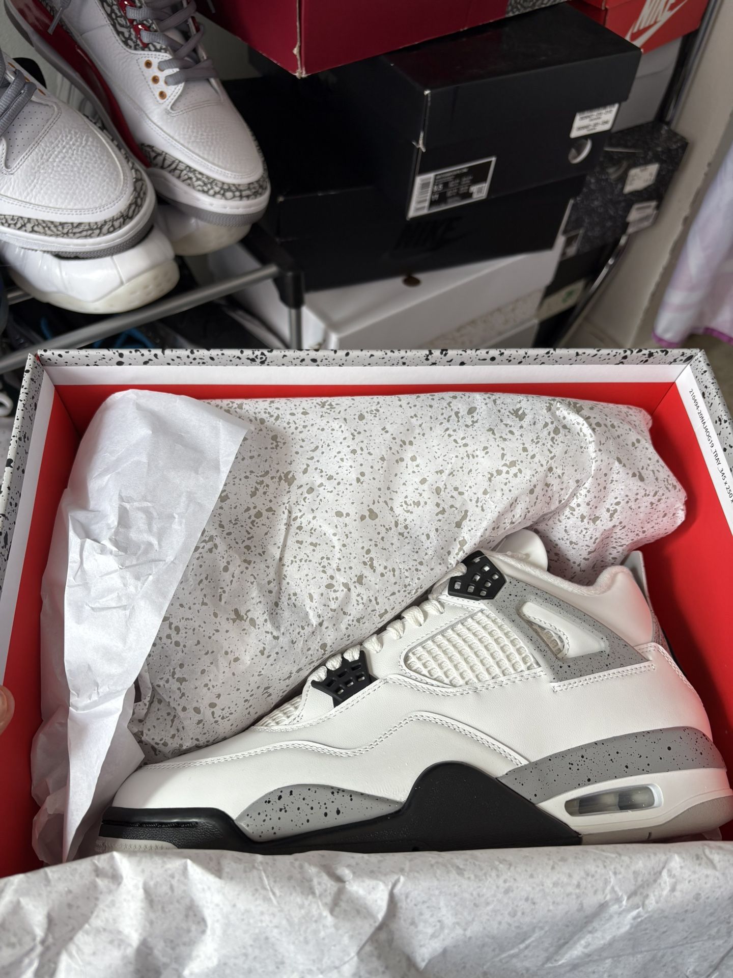 Jordan 4 white cement, 9.5 m