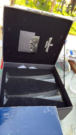 Waterford Crystal Champagne Flutes Set