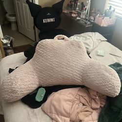 Pink Plush Bed Rest Pillow