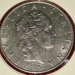 1960 Italy 50 Lire Coin