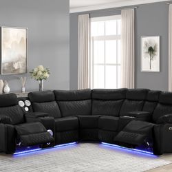 New Black Motion Sectional