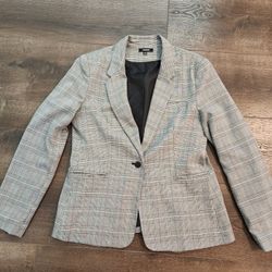 Premise Plaid Blazer Jacket, size Large 10, good condition.
