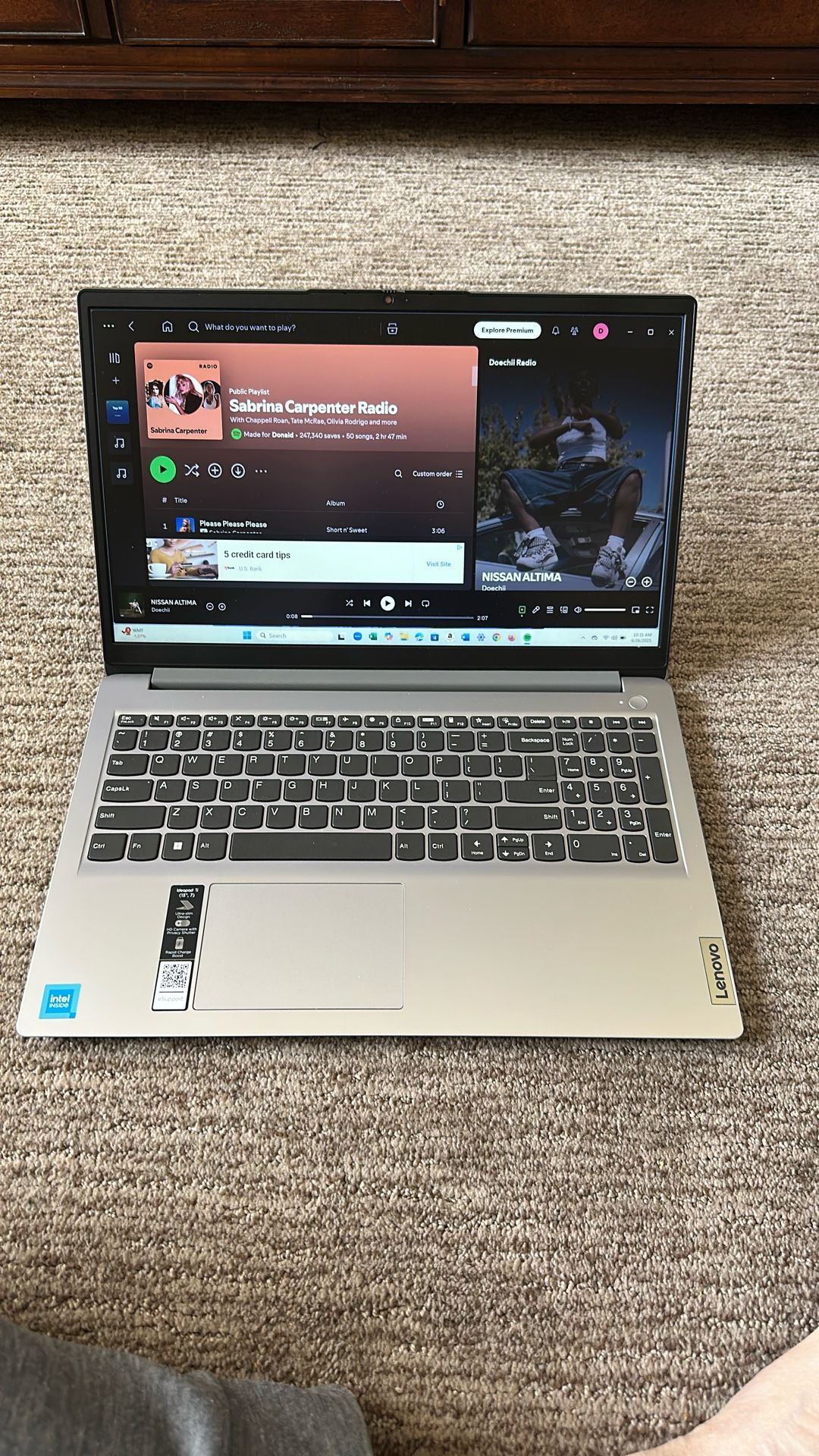Lenovo 15” Laptop Windows 11