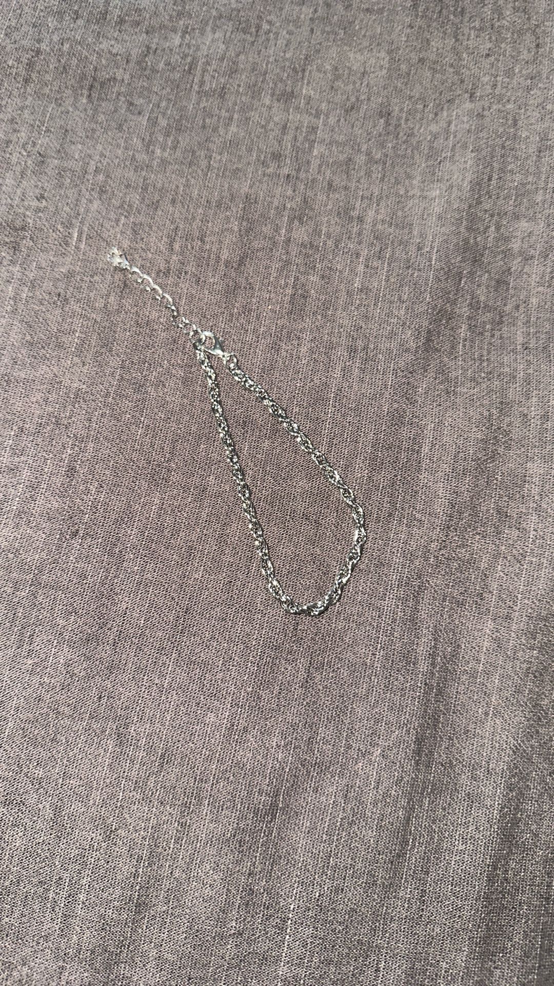 Silver Rope Chain Bracelet 