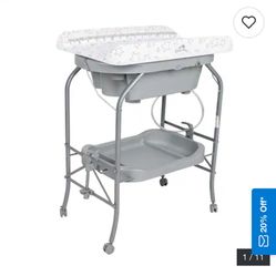 Kinbor baby Folding Changing Table Infant Diaper Station nursery w/ Bath Tub Unit, Upgraded for Newborn-