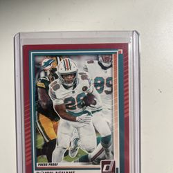 2025 Panini Donruss Football Devon Achane Red Press Proof