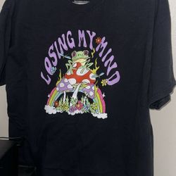 XL Black “ Losing My Mind “ Spencer’s Mushroom Frog T-Shirt