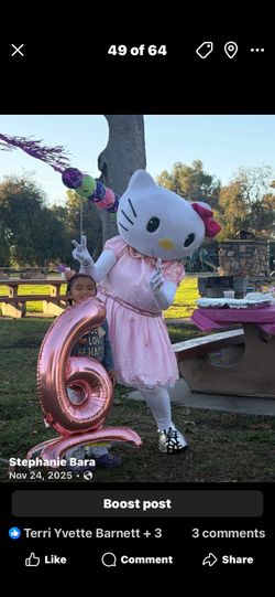 Hello kitty rent me for all your party needs